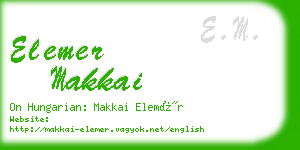 elemer makkai business card